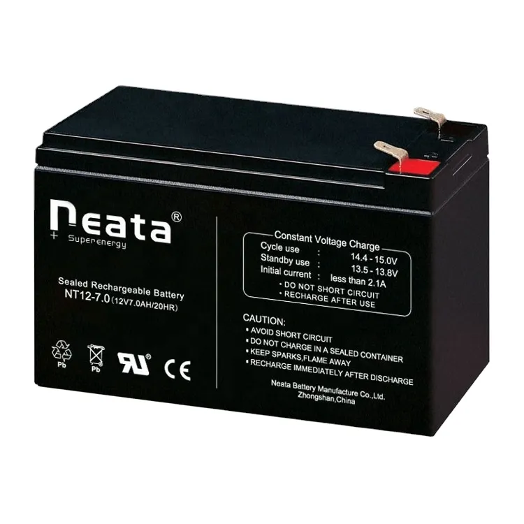 Neata-Sistema de Control de Acceso sellado, Gel AGM, energía Solar, UPS VRLA 20hr 12v 7ah, batería recargable de plomo ácido