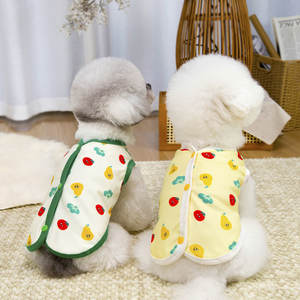 Vêtements pour chiens Summe : Nouvelle collection <span class=keywords><strong>de</strong></span> vêtements décontractés pour animaux <span class=keywords><strong>de</strong></span> compagnie, gilet mignon pour chien Teddy, Pomeranian, Schnauzer, Corgi, petit chien, imprimé tomates - Product Image 1