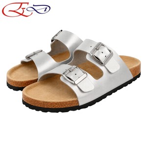 Chic Women Leather Slide <b>Sandals</b> for Balcony Lounge, EVA Sole Open Toe Slippers Custom Wholesale for Apartment Relax - Product Image 1