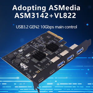 10Gbps pci-e 4x एडेप्टर <span class=keywords><strong>2</strong></span> प्रकार-सी पोर्ट <span class=keywords><strong>3</strong></span> यूएसबी <span class=keywords><strong>3.2</strong></span> पोर्ट <span class=keywords><strong>3</strong></span> यूएसबी पोर्ट <span class=keywords><strong>3</strong></span> यूएसबी - Product Image 3