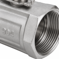 Válvula de Bola Manual de Acero Inoxidable 304, Rosca NPT, 1000 WOG, Paso Completo, para Tuberías de Agua, Aceite y Gas