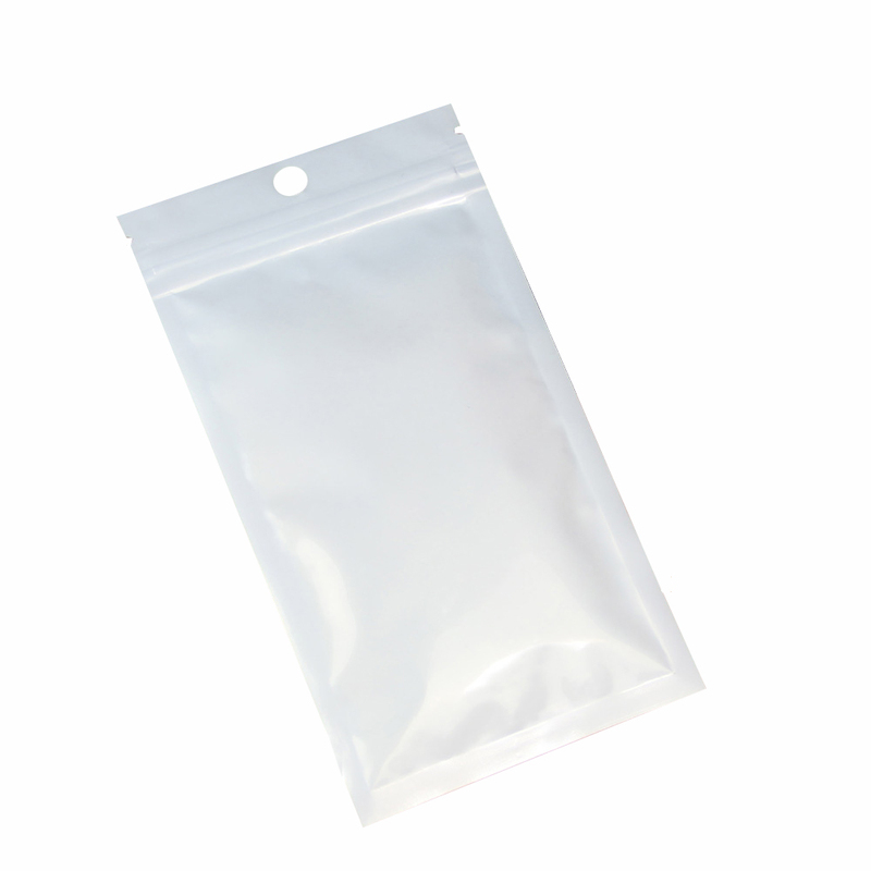 Clear Front White Backed Hanging Zipper