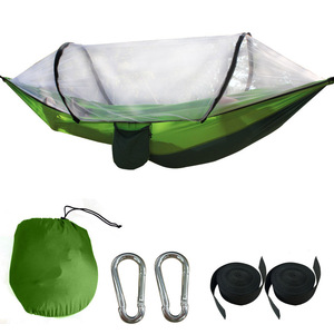 <span class=keywords><strong>Hamac</strong></span> portable <span class=keywords><strong>en</strong></span> polyester haute résistance avec moustiquaire pour le camping, la randonnée, la pêche et les moments <span class=keywords><strong>de</strong></span> détente <span class=keywords><strong>en</strong></span> extérieur - Product Image 6