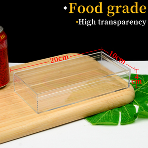 Bán Buôn 400Ml Hình Chữ Nhật Nhựa Trong Suốt Cấp Thực Phẩm Lưu Trữ Container Hiển Thị Hộp Nắp Cho Hải Sản Các Loại Thảo Mộc Đường Bao Bì - Product Image 2