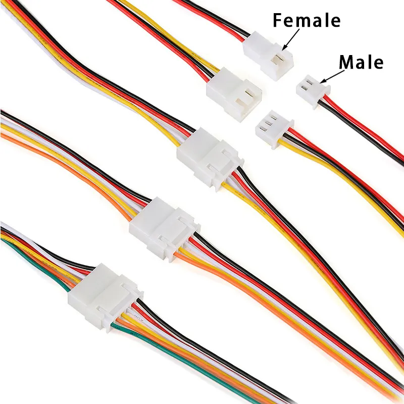 Jst ehr personnalisé 2.5mm 2p 3p 4p connecteur de pas mâle femelle boîtier de terminal faisceau de câbles