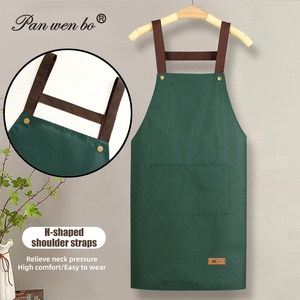 Biểu tượng tùy chỉnh thiết kế Nấu ăn tạp dề có thể giặt không tay nhà bếp Tạp dề <span class=keywords><strong>PVC</strong></span> Tạp dề Tạp dề không thấm nước cho bồi bàn Barista BBQ Bar - Product Image 4