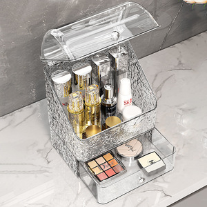 Cosmetic Storage <b>Box</b> With Drawers 8L Elegant Desktop <b>Makeup</b> Organizer Dustproof Skincare Drawer Shelf - Product Image 2