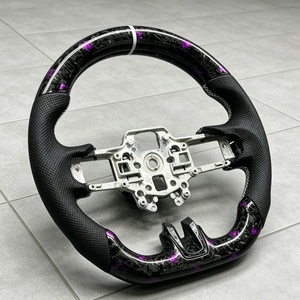 Volant de voiture en fibre de carbone forgé sur mesure pour Ford <span class=keywords><strong>Mustang</strong></span> S550 6ème génération Coupé 2015-2024 <span class=keywords><strong>GT</strong></span> 350 500 R Shelby - Product Image 2