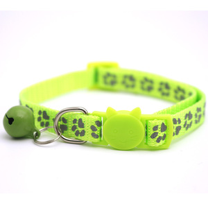 Accesorios-mascotas pequeñas suministros gato decorativo cinturón de liberación rápida reflectante pata Collar de gato con campanas - Product Image 6