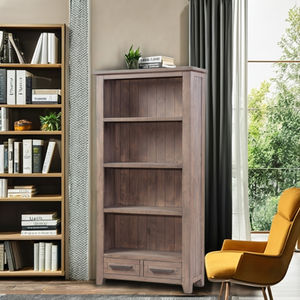 Meilleure vente Bibliothèque en bois massif avec 2 tiroirs Meubles de salon de style moderne pour la maison ou l'appartement pour les hôtels - Product Image 1