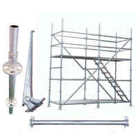 Système d'échafaudage industriel Layher Ringlock en acier argenté haute résistance galvanisé, module multidirectionnel pour la construction et l'usine