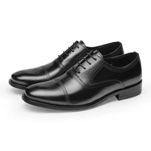 Scarpe Classiche in Pelle da <span class=keywords><strong>Uomo</strong></span> per Matrimoni e Affari, Nuove Scarpe Formali con Chiusura a Lacci e Suola Piatta in Pelle - Product Image 4