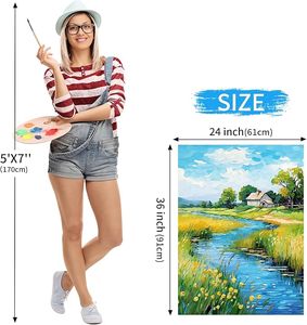 <span class=keywords><strong>Lienzos</strong></span> Estirados <span class=keywords><strong>para</strong></span> <span class=keywords><strong>Pintar</strong></span>, Paquete de 2, 24x36, Lienzo Blanco Grande <span class=keywords><strong>para</strong></span> <span class=keywords><strong>Pintar</strong></span> con Acrílico, Óleo, Témpera y Acuarela - Product Image 2