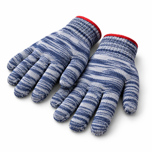 Guantes de Trabajo Personalizables de Mezcla de Polialgodón Melange, Sin Silicona, Sin Polvo, Tejido Sin Costuras, Para Empaque y Control de Calidad - Product Image 1