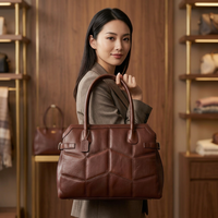 Tas Selempang Wanita Kulit Asli Desain Ransel dengan Tali Bahu, Tahan Air, Ritsleting, Kapasitas 3L+, Tas Kasual