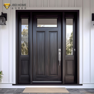 Portes Extérieures en Bois Massif de Luxe pour Entrée Principale de Villa, <span class=keywords><strong>Maison</strong></span> Résidentielle, Sécurité Renforcée, Design Sculpté, Nouveau Modèle - Product Image 2