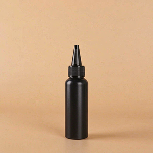 Bouteille noire à bec pointu de 100 ml en matériau HDPE, bouteille de distribution de liquide opaque pour usage en laboratoire - Product Image 1