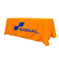 Nappe personnalisée pour événements et banquets, impression couleur CMYK par sublimation, housse de table publicitaire