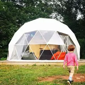 强韧性高抗冲击性无缝贴合透明圆顶帐篷透明气泡帐篷充气透明气泡帐篷