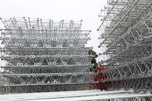 Triangular microwave transmission tower telecom tower telecommunication tower Vietnam - Product Image 4