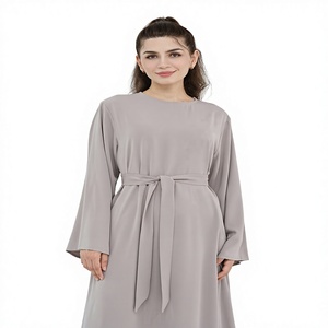 Best Selling Elegant Breathable <b>Kaftan</b> Abaya Handmade Turkish Floor Length Long Sleeve Neck <b>maxi</b> dress Polyester Regular Fit - Product Image 1