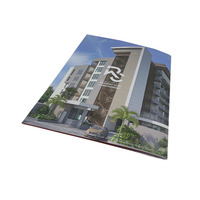Brochure personnalisée de haute qualité avec reliure agrafée, impression offset sur papier couché et papier d'art