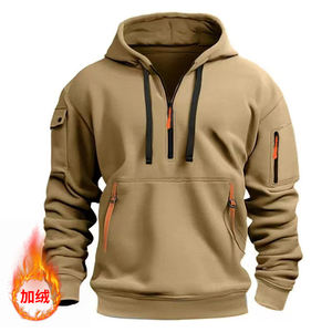 Mode hommes loisirs sports multi-fermeture éclair pull mode tendance code européen polaire sweats à capuche sont à la mode et confortable. - Product Image 3
