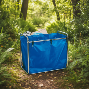 Borsa per biancheria da 252 litri pieghevole con telaio in metallo per stoccaggio e trasporto - Product Image 2