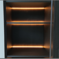 Bande LED blanche chaude personnalisable pour bibliothèque escalier pour chambre armoire de cuisine et salle de bain