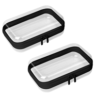 Étui rigide en PVC transparent JOYSUN résistant à l'eau avec fermeture éclair pour organiser et ranger de petits objets, jouets, blocs de construction Lego, puzzles