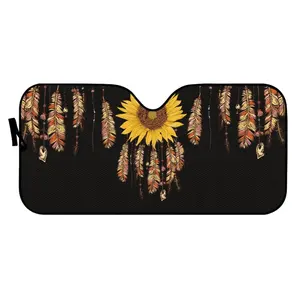 Capa de vidro dobrável para carros, viseira com estampa de flores e guarda-sol para meninas, ideal para carros e senhoras, ideal para uso sob demanda