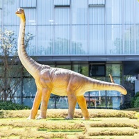 Escultura de Mascota de Dinosaurio de Fibra de Vidrio Personalizada, Tamaño Real, para Uso en Exteriores, Parques de Atracciones y Jardines, Color/Tamaño Personalizables