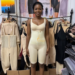 <span class=keywords><strong>Body</strong></span> gainant post-chirurgical pour <span class=keywords><strong>femme</strong></span>, à buste ouvert et fermeture éclair, confortable, effet ventre plat, couleur unie, gaine amincissante - Product Image 1