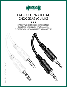 Jokade nhà máy bán hàng trực tiếp 3.5mm AUX cáp cho xe Stereo/tai nghe/loa đàn hồi cao giá tốt hơn sự lựa chọn tốt nhất cho bán buôn - Product Image 4