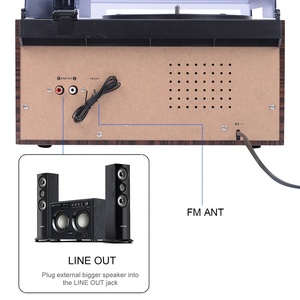 Giradischi All-in-One con Altoparlanti Esterni, <span class=keywords><strong>Radio</strong></span> AM/FM, Bluetooth e Lettore di <span class=keywords><strong>Cassette</strong></span> - Product Image 6