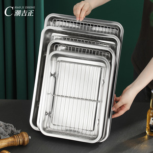 Plateau de drainage carré en acier inoxydable Cjz avec grille de contrôle d'huile pour hôtels, cafés et boissons - Product Image 1