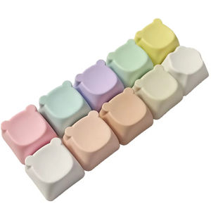 Aflion – Nouveaux capuchons de touches vierges multicolores en forme de tête d'ours, compatibles MX Cross, durables, en PBT, pour clavier mécanique par sublimation - Product Image 1