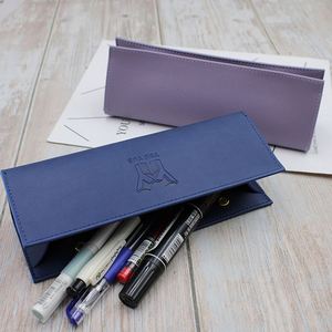 Makeup Pencil Case Premium Faux Leather Portable Cosmetic Stationery Storage <b>Bag</b> Functional Pen Organizer - Product Image 5