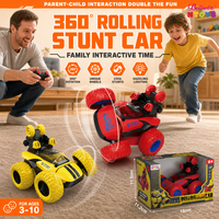 Voitures télécommandées Belinda 4Ch Rolling Dance Stunt RC 27Mhz avec lumière 360° °   Jouets RC à rotation, cadeaux pour enfants