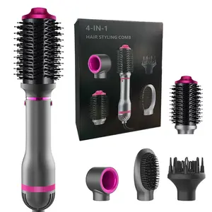Mutil-functional New Style 4 In 1 Hair Dryer Blow Styling Machine Straightener And Curler Hot Air Comb Brush
