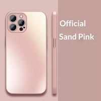 Nouvelle coque de téléphone de haute qualité en verre givré mat à bords lisses pour iPhone 12 13 14 15 16 Pro Max