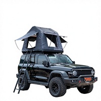 Tente de toit gonflable pour voiture, tente de toit en Oxford 420D résistante aux déchirures, tente à arceaux gonflables imperméable 4 saisons pour SUV tout-terrain