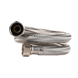 Tuyau d'eau chaude et froide CUPC F3/4 "F1/<span class=keywords><strong>2</strong></span>" Tuyaux métalliques tressés flexibles en acier inoxydable de 30cm de long - Product Image 3
