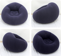 Canapé gonflable pliable moderne et chaise de camping d'extérieur - Pouf portable (sans pompe)
