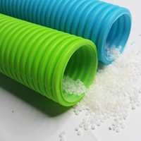 Tuyau de ventilation flexible CVC de 50 m de long, 90 mm, en PEHD à double paroi ondulée, pour air frais, disponible en bleu, vert, gris