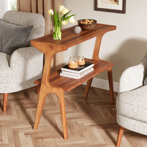 Para Tribesigns, mesa auxiliar de lujo de nogal, mesa auxiliar de Metal en forma de sofá, sofá cama, mesa de escritorio C para sala de estar y dormitorio - Product Image 4