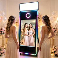 70 İnç Sihirli Ayna Fotoğraf Kabini 43" Dokunmatik Ekranlı Selfie Aynası Fotoğraf Kabini Düğün Parti Etkinlik Kiralama