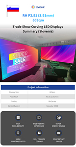 Canbest RH loạt p3.91 3.91 mét <span class=keywords><strong>60sqm</strong></span> triển lãm thương mại cong cho thuê <span class=keywords><strong>LED</strong></span> <span class=keywords><strong>Video</strong></span> tường Màn hình hiển thị trong Slovenia - Product Image 5