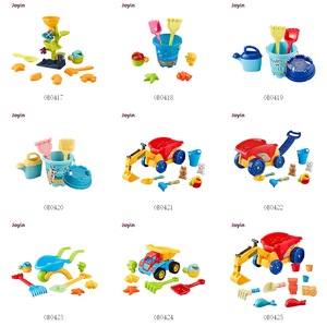 Cubo redondo <span class=keywords><strong>de</strong></span> plástico para playa, juego <span class=keywords><strong>de</strong></span> baño para bebé, juguete <span class=keywords><strong>de</strong></span> arena para niños pequeños con pala, rastrillo, plantilla <span class=keywords><strong>de</strong></span> criaturas marinas para exteriores - Product Image 4