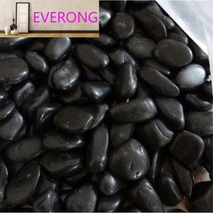 Small Shiny Black Color Cobble <strong>Polish</strong> Garden Landscape <strong>River</strong> Black Pebble <strong>Stone</strong> - Product Image 3